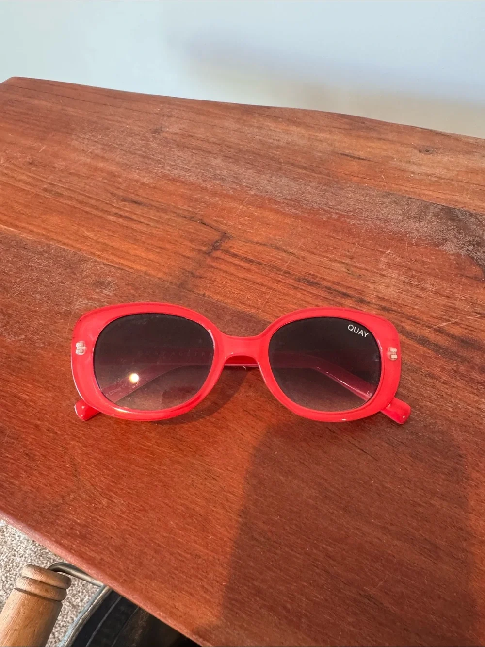Quay Australia Red Oval Sunglasses